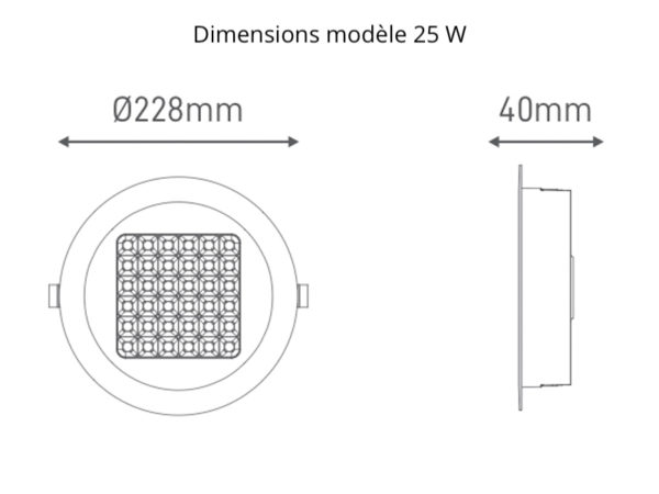 ARON LIGHT DOWNLIGHT 18W 25W ROND UGR