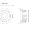 DOWNLIGHT ENCASTRABLE 10 W 2700 K 900 lumens DOWNLIGHT 10W 900 LM 900 lumens LUMINAIRE ENCASTRÉ 10 W