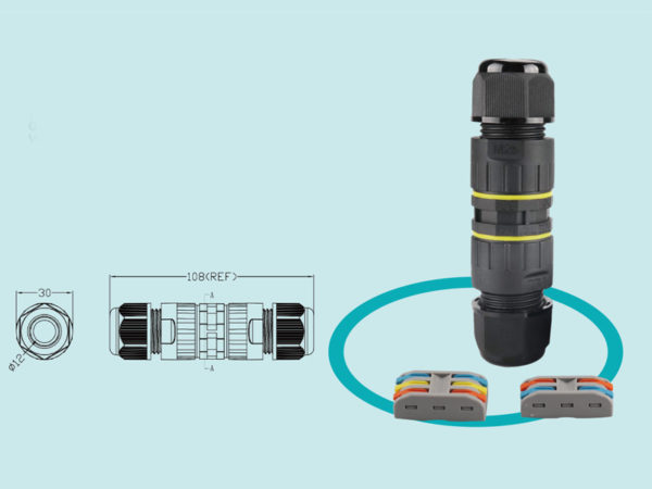 CONNECTEUR ETANCHE IP68 WATERPROOF BOX WITH TERMINAL BLOCK DUST PROTECTION SKU-3621 SKU3621 VTAC V-TAC V TAC