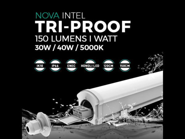 INTEL Réglette étanche tri-proof triproof toeless tool-less IP 66 IP66 IK10 IK 10 ILAR00957 ILAR00958 ILAR-00957 ILAR-00958 30 W 40 W 30W 40W