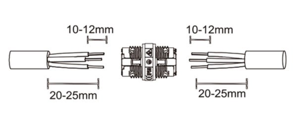 connecteur étanche IP68 type teetube