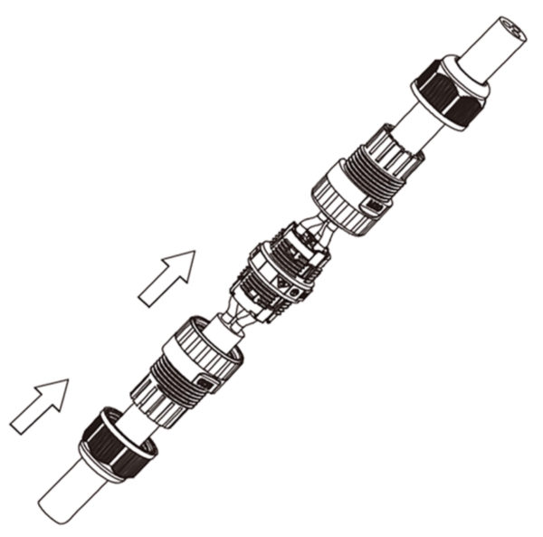 connecteur étanche IP68 type teetube