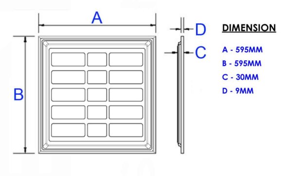 Dalle LED 60X60 59,5X59,5 LED PANEL PAVÉ LED PAVE LED PAVÈ LED